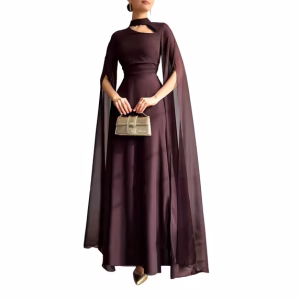 elegant long sleeve wedding guest dress for women modest evening gown with cape sleeve b717297e fc65 4831 9d84 53400b69863b.651157c8cc5b3bd3e8547da09bda2bec