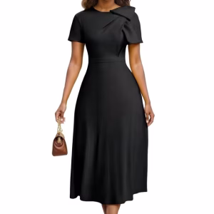 hveoo women s casual a line swing summer dress short sleeve round neck wrap evening party dresses black size l 0be0f3da 46cd 4939 9a1c 38694c434e10.b76be3597d365c2e8d7cc586026577a7